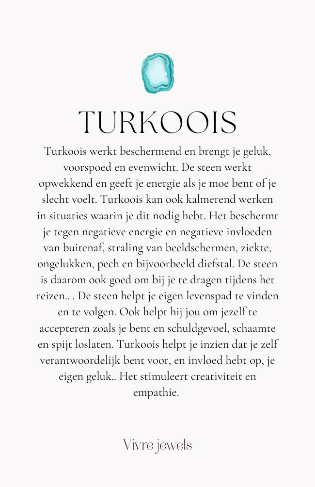Gold filled ketting met turkoois