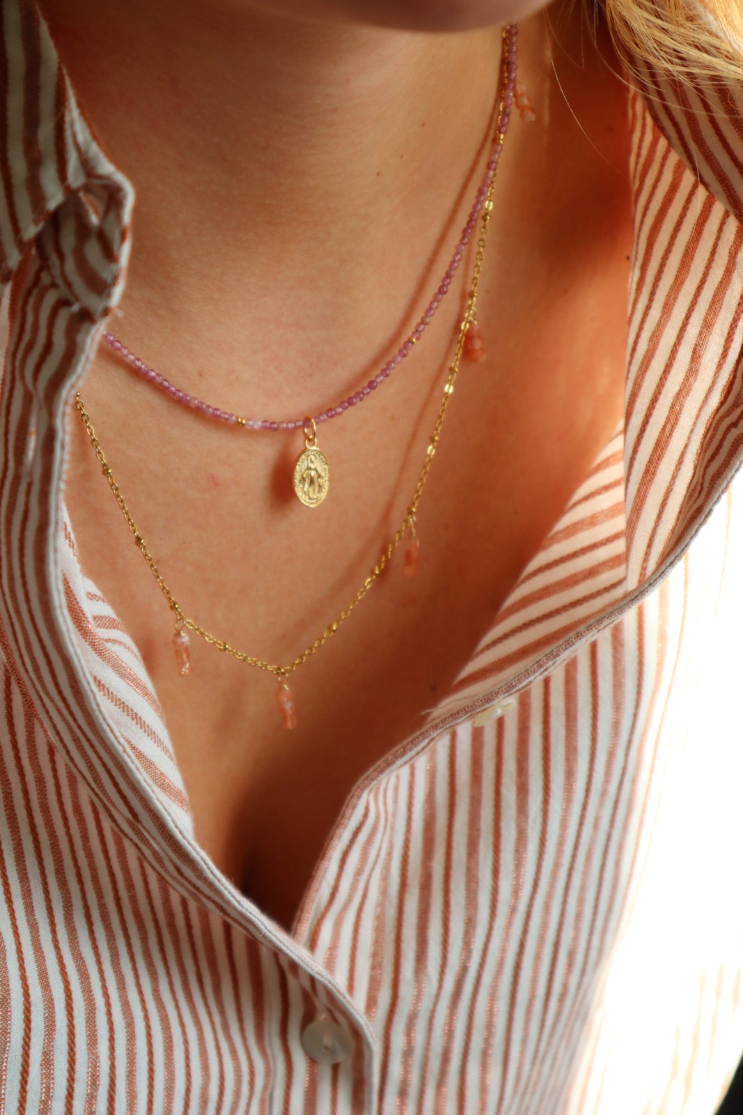 Veda necklace (met zonnesteen)