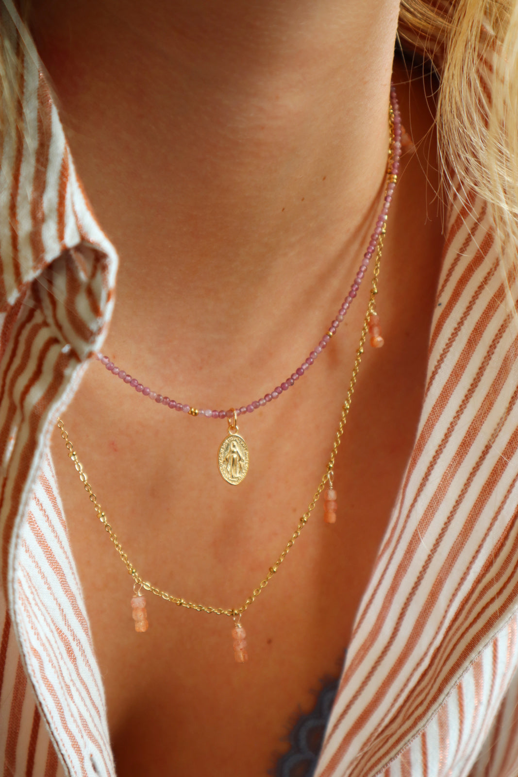 Veda necklace (met zonnesteen)
